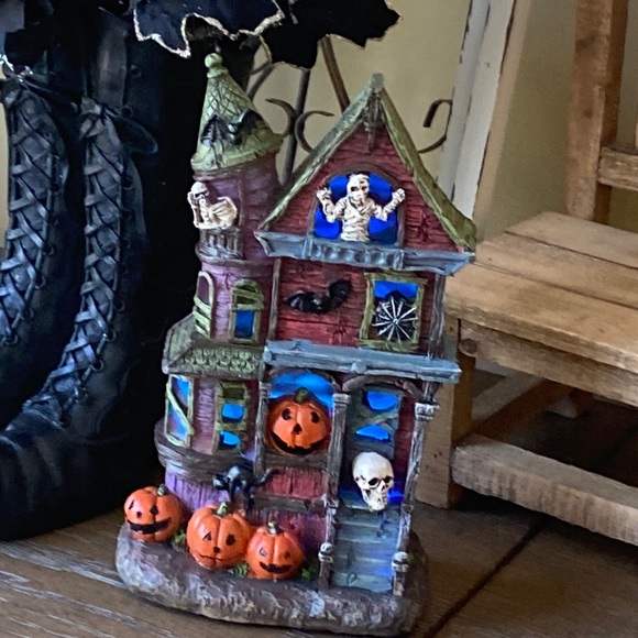 Other - NEW! Spooky Cute Lighted Haunted Mummy Mansion Halloween Holiday Village House